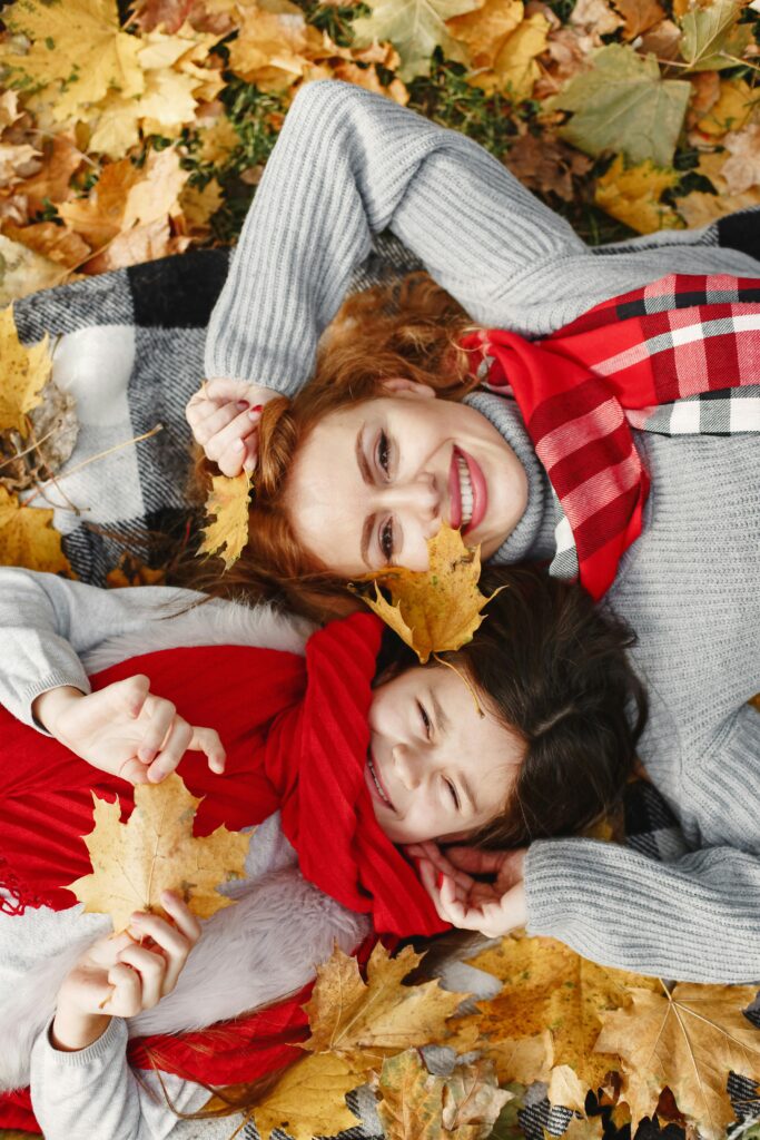 Mother and daughter scarves